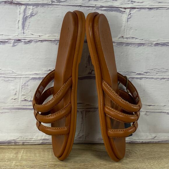 Olukai Tiare Slide Fox Brown Leather Sandals Women's Size 9 NEW - Picture 6 of 8